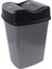 15 Lt Hassas Kapaklı Gri Plastik Girdap Çöp Kovası, 34x48 cm 1