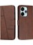 Xiaomi Poco M6 4g Yan Toka Için Flip Case Tam Koruma Kartı Pu (Yurt Dışından) 1