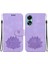 Oppo A78 4g Kickstand Kabartma Lotus Çiçek Kickstand Cüzdan Için Flip Case (Yurt Dışından) 1