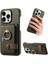 IPhone 16 Için Kılıf Pro Kart Yuvaları Premium Dokulu Deri Halka Standı (Yurt Dışından) 1