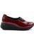 Bordo Kırışık Rugan Kadın Casual Ayakkabı K01586391108 2