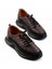 Kahve Hakiki Deri Erkek Sneaker E01018240203 1
