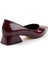 Bordo Rugan Kadın Klasik Topuklu Ayakkabı K01992112008 4