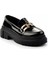 Siyah Rugan Kadın Loafer Ayakkabı K01641015508 3
