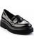 Siyah Kırışık Rugan Kadın Loafer Ayakkabı K01257068008 3