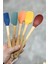 Mutfak Bambu Silikon Isıya Dayanıklı Kaşık Kepçe Takımı 5 Li Set 4