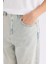 Baggy Fit Geniş Kalıp Normal Bel Geniş Paça Jean Pantolon D6468AX24AU 5