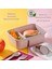 1183 Kendinden Kaşık Çatallı Sosluklu Bölmeli Beslenme Kabı - Taşınabilir Lunch Box Pembe 2