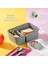 1183 Kendinden Kaşık Çatallı Sosluklu Bölmeli Beslenme Kabı - Taşınabilir Lunch Box Gri 2