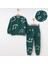 Fırçalı Özel Kumaş Gülücük Baskılı Unitex çocuk takım - Yeşil 3