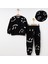 Fırçalı Özel Kumaş Gülücük Baskılı Unitex çocuk takım - Siyah 3