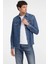 Erkek Mavi Slim Uzun Kol Denim Gömlek 2