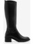 Kadın Yandan Fermuarlı Topuklu Çizme Levarin Siyah 3