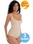 Kadın Lazer Kesim Iz Yapmaz Göğüs Destekli Askılı Toparlayıcı Body Slip Korse 3'lü Set 4