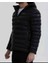 Titanıum Vst Alpha Siyah Slim Fit DAR KALIP Erkek Termal Kapşönlu Mont 3