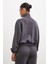 Fermuarlı Sweatshirt Füme 2