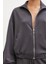 Fermuarlı Sweatshirt Füme 3