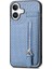 IPhone 16 Için Kılıf Standı Fermuar Manyetik Araç Montaj Crad Yuvası Cüzdan (Yurt Dışından) 3