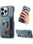 IPhone 16 Için Kılıf Pro Max Premium Dokulu Deri Kart Yuvaları Halka Standı (Yurt Dışından) 1