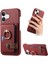 IPhone 16 Için Kılıf Artı Halka Standı Kart Yuvaları Premium Dokulu Deri (Yurt Dışından) 1