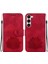Samsung Galaxy S23 Kabartma Lotus Çiçek Kickstand Kickstand Için Flip Case (Yurt Dışından) 1