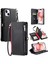 IPhone 14 Için Crossbody Durumda Artı Durumda Cüzdan 9 Kart Yuvaları Fermuar Faturaları (Yurt Dışından) 1