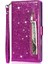 IPhone 16 Için Fermuar Cep Durumda Pro Max Pu Deri Glitter Cüzdan Kılıf (Yurt Dışından) 5