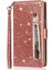 IPhone 14 Için Fermuar Cep Durumda Artı Pu Deri Kart Tutucu Glitter Vaka (Yurt Dışından) 5