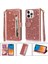 IPhone 15 Pro Pu Deri Manyetik Kapatma Glitter Için Fermuarlı Cebi Durumda (Yurt Dışından) 1