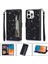 IPhone 15 Pro Pu Deri Manyetik Kapatma Glitter Için Fermuarlı Cebi Durumda (Yurt Dışından) 1