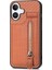 IPhone 16 Için Kılıf Standı Fermuar Manyetik Araç Montaj Crad Yuvası Cüzdan (Yurt Dışından) 4