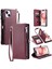 Crossbody Durumda IPhone 13 Mini Fermuar Faturaları Yuvası Durumda Cüzdan Uzun 9 (Yurt Dışından) 2