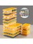 18 Parça Saklama Kabı , Mikrodalga Uyumlu Saklama Kabı 2X2400ML 4X1200ML 4X1170ML 8X600ML Sarı 1