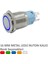 16MM Metal Ledli Kalıcı Düz Buton Yeşil 1