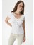 Kadın Ss Henley Olympia To Beyaz T-Shirt 3