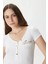 Kadın Ss Henley Olympia To Beyaz T-Shirt 4