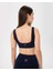 Lacivert Organik Pamuk Low Back Bra Sırt Dekolteli Yoga Spor Sütyeni 2