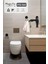 Siyah Magic Fix Banyo Düzenleyici 3'lü Set- Ikili Askı - Wc Kağıtlık - Saç Kurutmalık Askısı 1