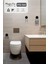 Siyah Magic Fix Banyo Düzenleyici 3'lü Set- Ikili Askı - Wc Kağıtlık - Saç Kurutmalık Askısı 2