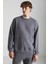 ADAMS Erkek  İçi Polarlı Sıcak Tutan 3 İplik %80 Pamuk %20 Polyester Regular Gri Sweatshirt 4