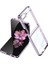 Galaxy Z Flip 6 Kılıf Zore Full Camlı Kıpta Kapak-Mor 1