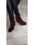 Lacivert Gerçek Süet Deri Fermuarlı Topuklu Kadın Bot (3A) - Bordo - 37 - ST01447-BORDO-37 1