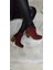 Lacivert Gerçek Süet Deri Fermuarlı Topuklu Kadın Bot (3A) - Bordo - 37 - ST01447-BORDO-37 2