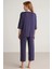 Yumuşak Dokulu Truvakar Kol Kadın Pijama Takım W602 4
