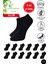 Premium Natural Socks Erkek-Bayan Bambu Siyah Patik Çorap 12'Li(Soft Yıkama)(Parfümlü)(Imalattan) 1