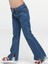 Mid Washed Ispanyol Paça Yırtmaçlı Denim Pantolon 1
