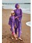 Desenli Mor Kimono KAFTAN P2426 1