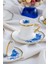 Porselen Jasmin 6 Kişilik Kahve Fincan Takımı Beyaz Desen-2 - HXF-05175 1