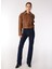 Yüksek Bel Straight Paça Straight Koyu Indigo Kadın Denim Pantolon F4WL-PNT0640 2