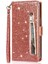 Samsung Galaxy S23 Glitter Cüzdan Kılıf Bilek Kayışı Için Fermuarlı Cebi Durumda (Yurt Dışından) 4
